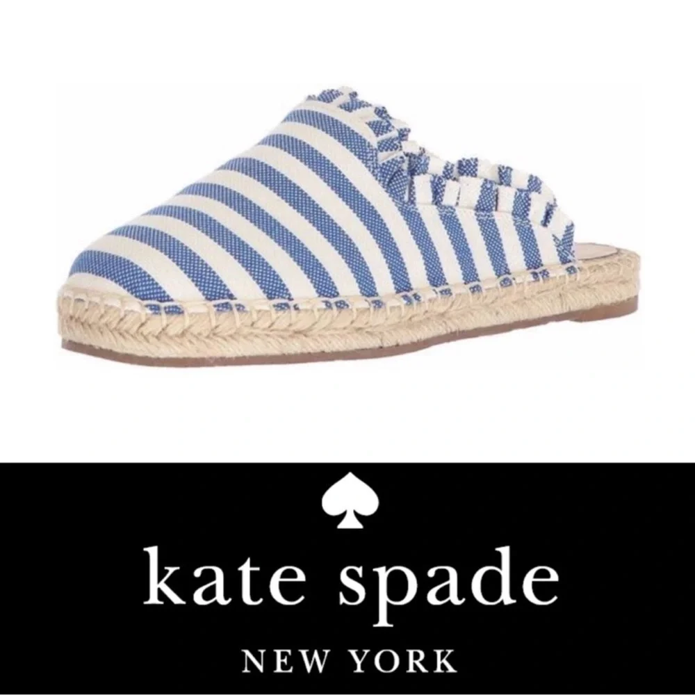 Kate Spade Laila Striped Espadrille Mule Size 6